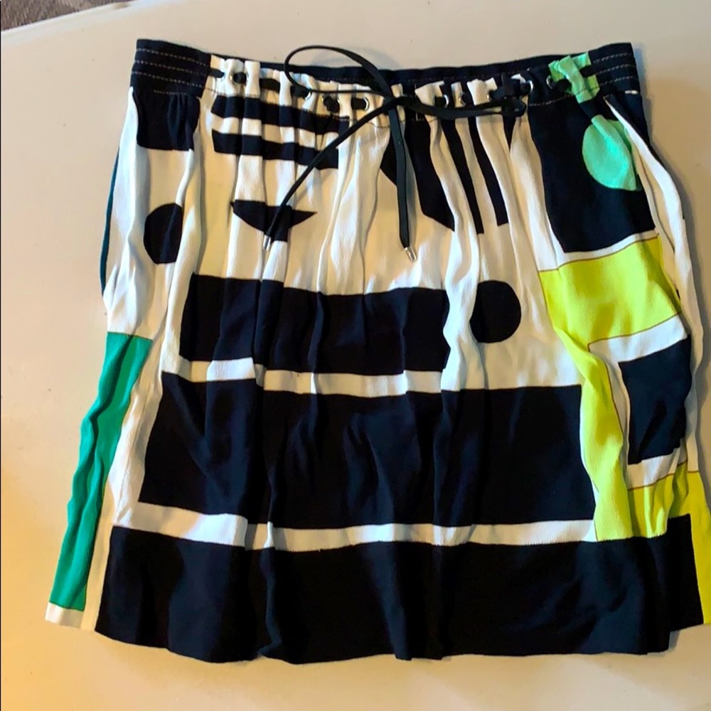 Printed silk skirt